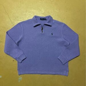 Polo Ralph Lauren Purple Quarter-Zip Pullover Sweater Medium